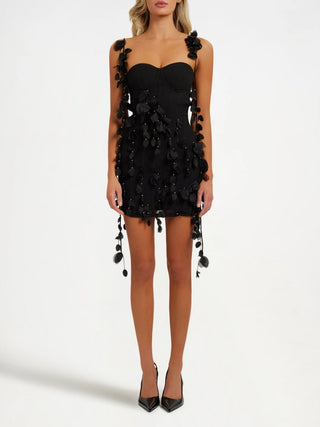 Black petal mini dress - HEIRESS BEVERLY HILLS