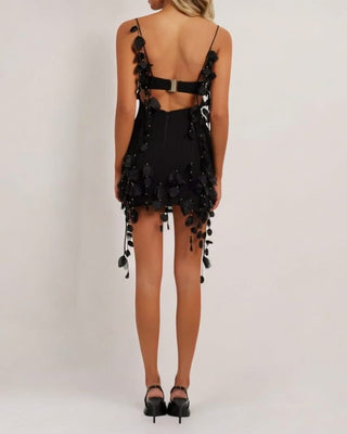 Black petal mini dress - HEIRESS BEVERLY HILLS