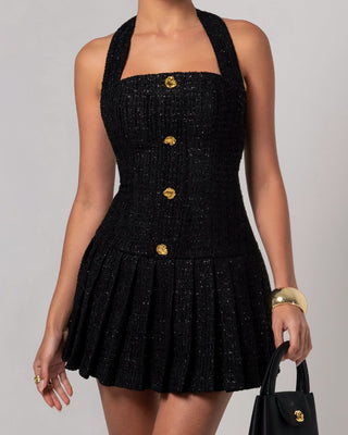 Black tweed flare mini dress - HEIRESS BEVERLY HILLS