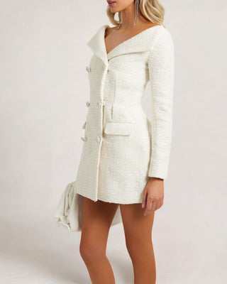 White tweed blazer dress - HEIRESS BEVERLY HILLS