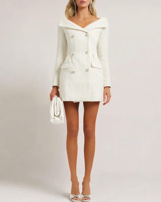 White tweed blazer dress - HEIRESS BEVERLY HILLS