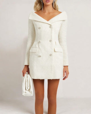 White tweed blazer dress - HEIRESS BEVERLY HILLS