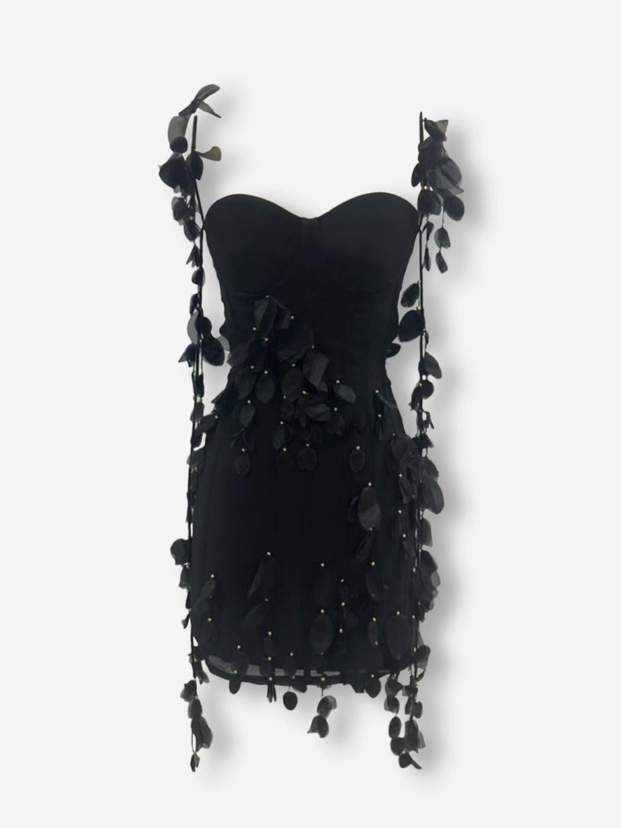 Black petal mini dress - HEIRESS BEVERLY HILLS