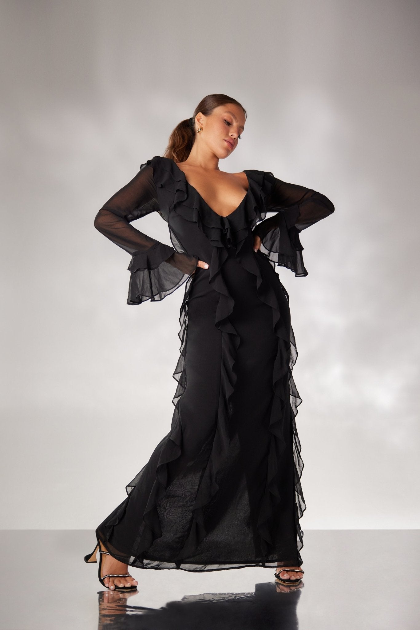 Black Ruffle Dress | Forever 21