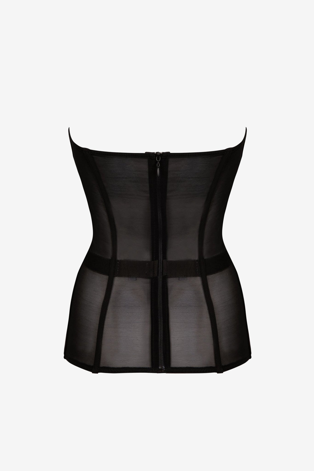 Parisian Tall mesh corset top in black