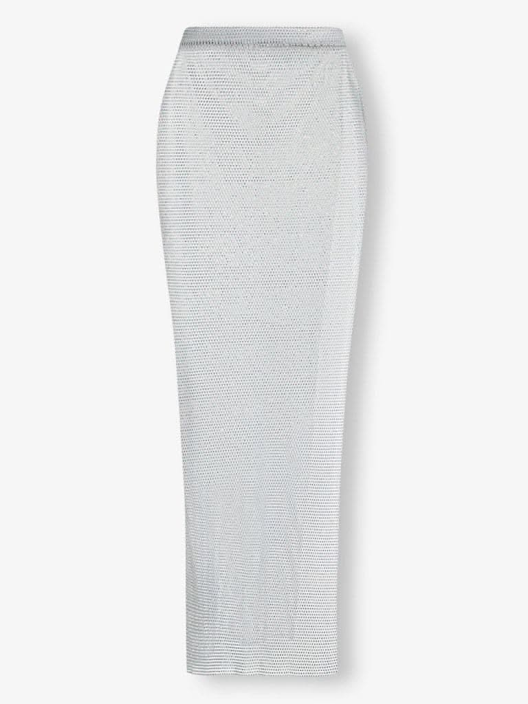 White maxi mesh outlet skirt